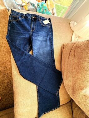 H&M Dark Blue Straight-Leg Women's Jeans
